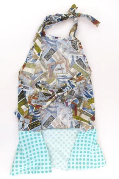 Back in Time Made in Hawaii Island Design Apron Waist Ties Surf Polka Dot Flare