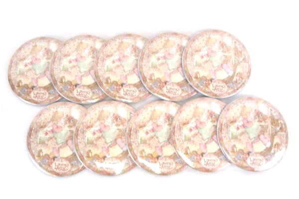 Lot of 10 Vintage 1993 Enesco Laura's Attic Pinback NOS Girl Rocking Horse