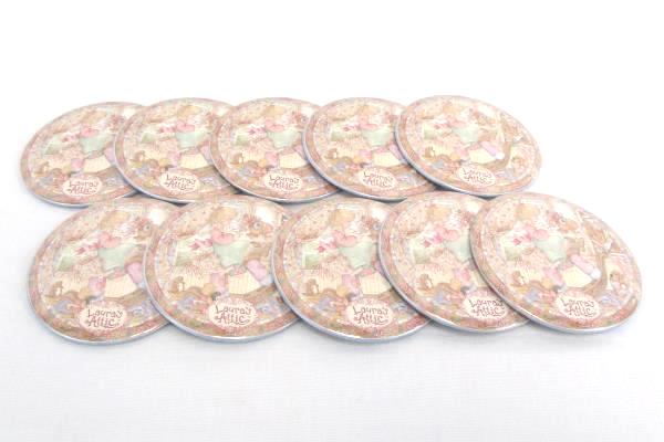 Lot of 10 Vintage 1993 Enesco Laura's Attic Pinback NOS Girl Rocking Horse