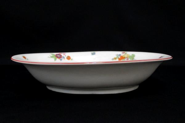 Bohemia Czechoslovakia Donatello Pattern Floral Oval Serving Bowl Vegetable