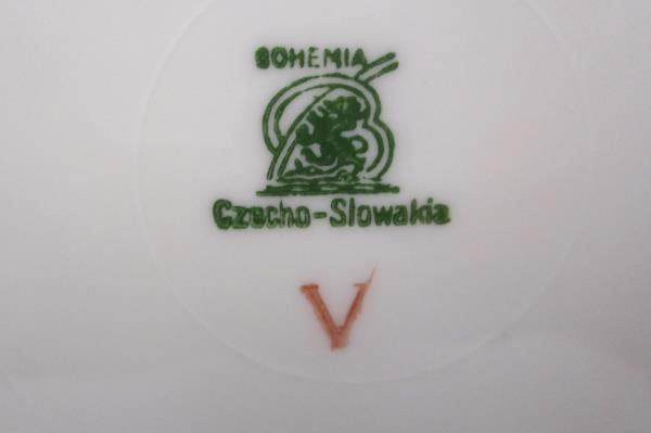 Bohemia Czechoslovakia Donatello Pattern Floral 3 Salad and 3 Dinner Plates