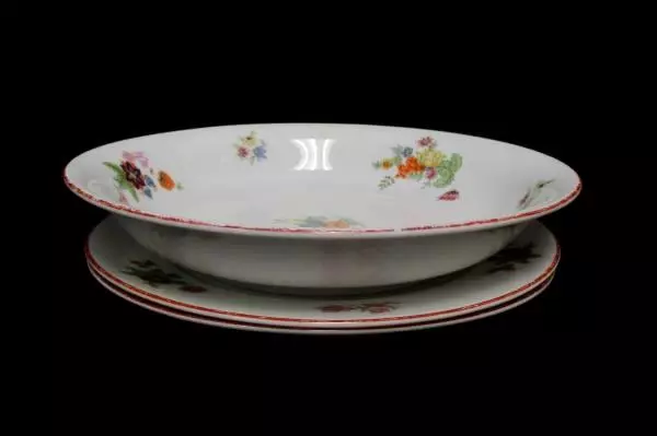 Bohemia Replacement China Soup Bowl 2 Salad Plate Donatello Floral Pattern Czech