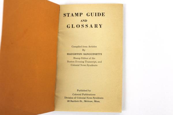 Haughton Sanguinetti Stamp Guide Glossary 1936 Boston Evening Transcript