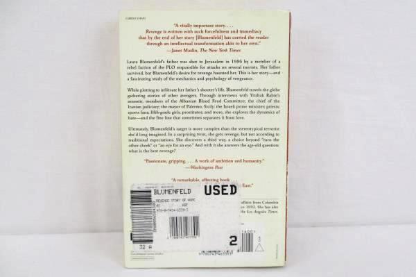 Revenge: A Story of Hope by Laura Blumenfeld 2002 Softcover