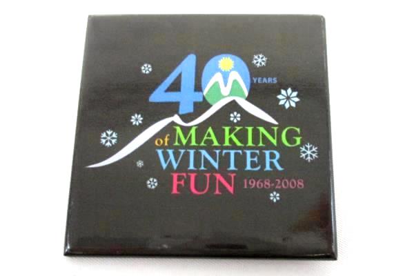 Lapel Pin 40 Years of Making Winter Fun 1968-2008 Square
