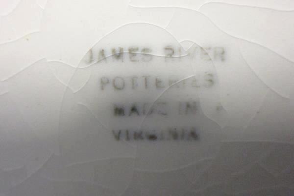 James River Potteries Serving Set For 8 Sauce Bowls Virginia White Pink Rose