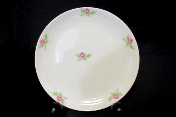 James River Potteries Serving Set For 8 Bread Plates Virginia White Pink Rose