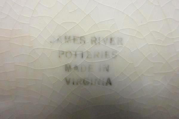James River Potteries Serving Set For 8 Bread Plates Virginia White Pink Rose
