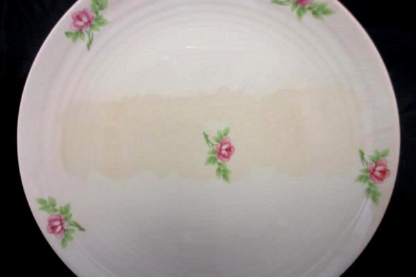 James River Potteries Serving Set For 8 Bread Plates Virginia White Pink Rose