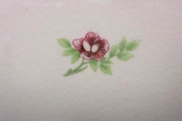 James River Potteries Serving Set For 8 Lg Soup Bowls Virginia White Pink Rose
