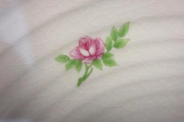 James River Potteries Serving Set For 7 Dinner Plates Virginia White Pink Rose