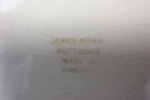 James River Potteries Serving Set For 7 Dinner Plates Virginia White Pink Rose