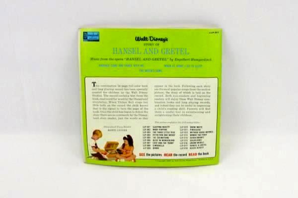 1967 Walt Disney The Story of Hansel and Gretel Record Songs Included LLP-317