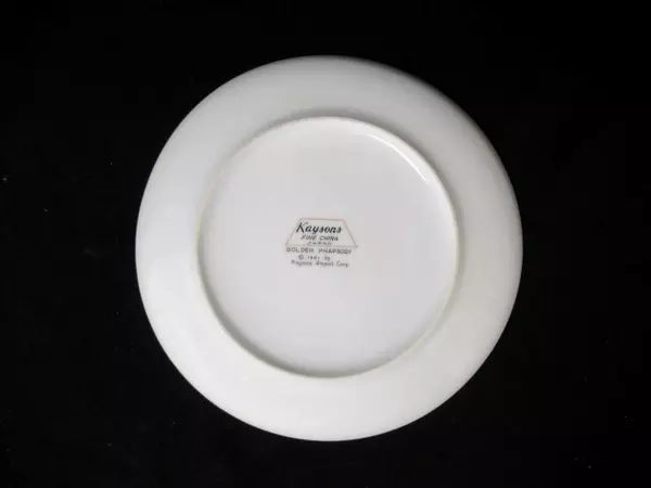 Set of 4 Kaysons China Bread and Butter Plates Golden Rhapsody 6 Inches
