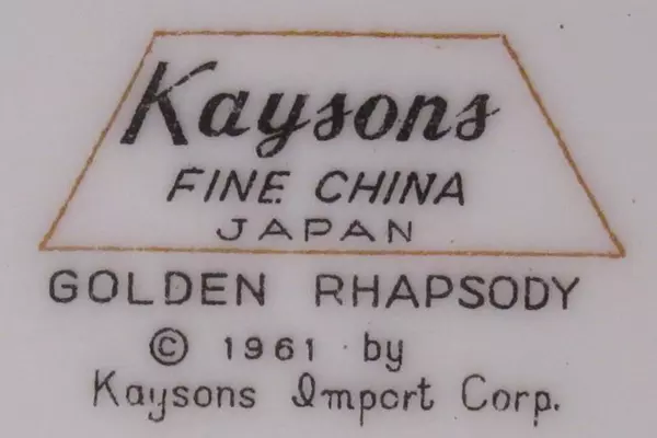 Set of 4 Kaysons China Bread and Butter Plates Golden Rhapsody 6 Inches