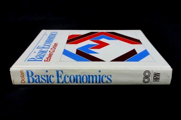 Signed Vintage Textbook Edwin G. Dolan Basic Economics Hardcover 1977 Dryden