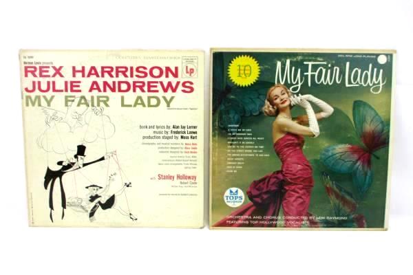Lot 2 My Fair Lady LP Records Rex Harrison Julie Andrews OL5090 10th Ann L1537