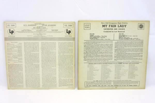 Lot 2 My Fair Lady LP Records Rex Harrison Julie Andrews OL5090 10th Ann L1537