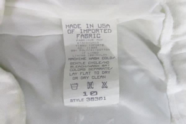 Women's Vintage WHITE Lined Polyester Pants Trousers Imported Fabric Made USA 10