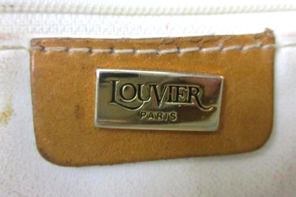 Vintage Louvier Cream Brown Purse Shoulder Bag Vinyl Corduroy Texture Adjustable