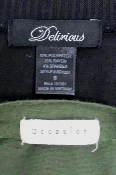 Lot of 2 Women's Tops Sweater L/S Shirt Black Greet Delirious Occasion Small