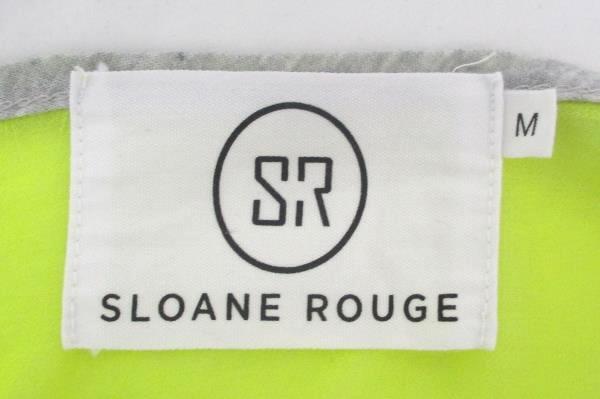Sloane Rouge Active Tee T Shirt Women's Sheer Yellow Gray Grey Size M Medium ~SR