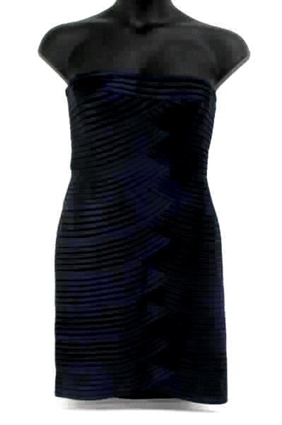 BCBG Max Azaria Beverly Strapless Dress Blue Bloomingdales PCS6G715/DKINK 12