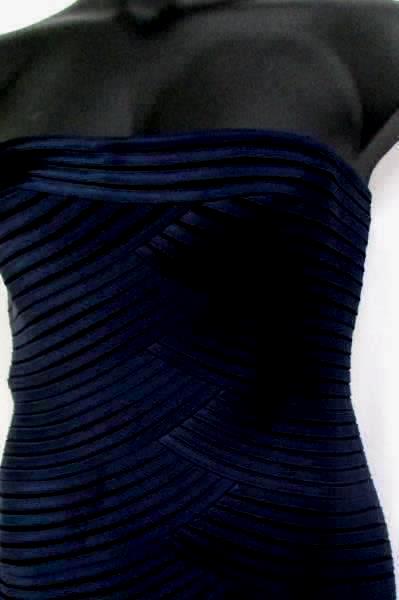 BCBG Max Azaria Beverly Strapless Dress Blue Bloomingdales PCS6G715/DKINK 12