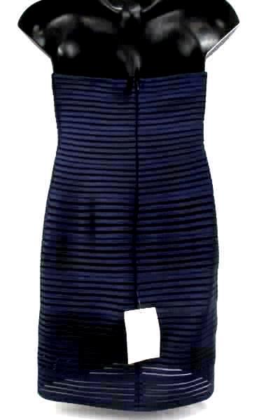BCBG Max Azaria Beverly Strapless Dress Blue Bloomingdales PCS6G715/DKINK 12