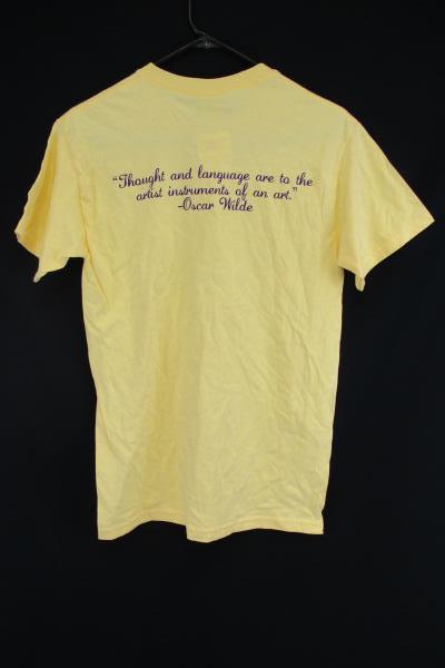 Lot of 5 Custom Ink Camas Owl Yellow T Shirts Various Sizes Oscar Wilde Quote