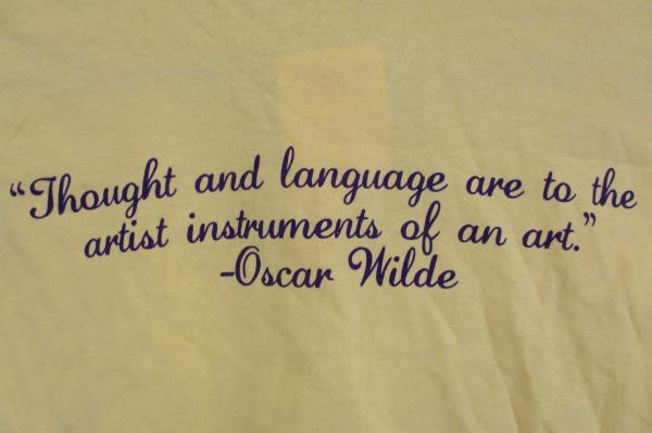 Lot of 5 Custom Ink Camas Owl Yellow T Shirts Various Sizes Oscar Wilde Quote