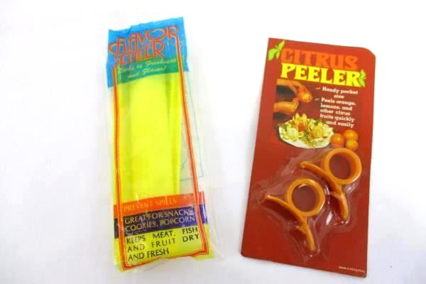 Lot Of 2 Vintage Kitchen Accessories Flavor Bag Sealer Citrus Tools