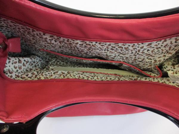 Adam & Alix Salmon Pink Retro Inspired Purse Plastic Handle Vinyl Flower Handbag