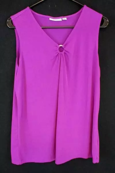Lot 2 Women's Tops Blouse Tank Shirts Purple Susan Graver Blair Size M Vintage