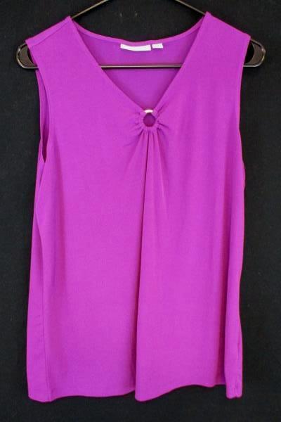 Lot of 2 Women's Tops Blouse Tank Shirts Purple Susan Graver Blair Size M