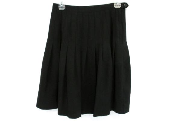 Women's Ann Freedberg Black Pleated A Line Skirt Size 10