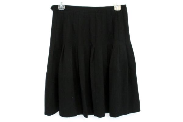 Women's Ann Freedberg Black Pleated A Line Skirt Size 10