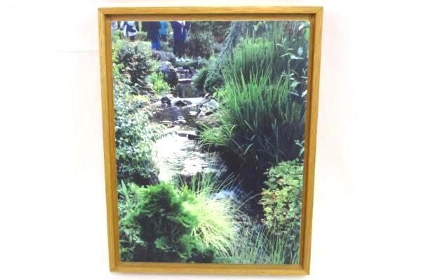 Set of 4 Wood Photograph Wine Country McMinnville Oregon Water Landscape Garden