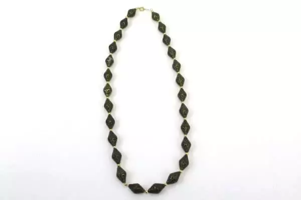Lot of 2 Signed Napier Necklace Earth & Pastel Bead Cream Pink Bronze