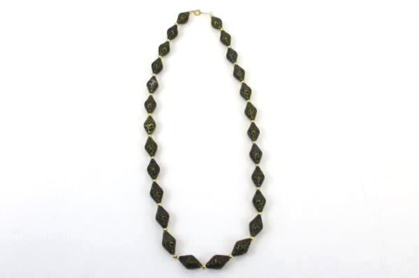 Lot of 2 Signed Napier Necklace Earth & Pastel Bead Cream Pink Bronze