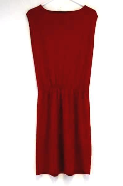 Women's TALBOTS Elastic Waist Tunic RED Dress Size P
