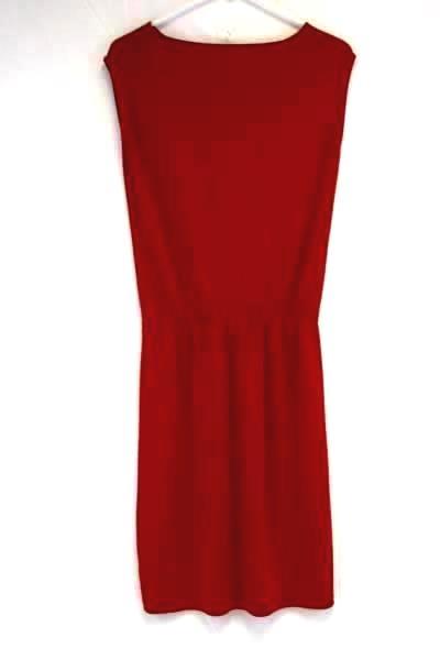 Women's TALBOTS Elastic Waist Tunic RED Dress Size P