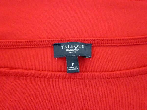 Women's TALBOTS Elastic Waist Tunic RED Dress Size P