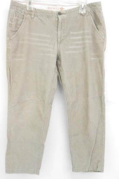 Dockers Beige Corduroy Straight Leg Pants Women's 12 M 100% Cotton