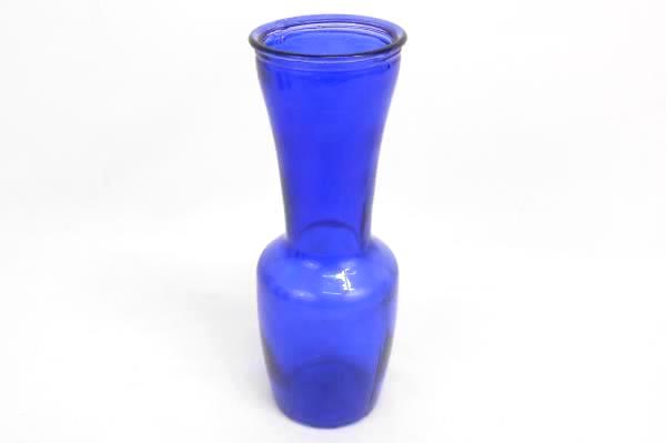 Lot of 3 Matching Skinny Classic Style Vases Cobalt Blue 9" Tall
