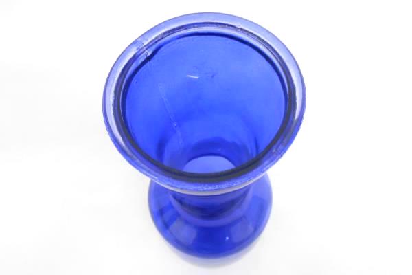 Lot of 3 Matching Skinny Classic Style Vases Cobalt Blue 9" Tall