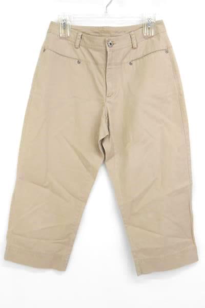 Liz Claiborne Petites Lizwear Jeans Khaki Beige Crop Capri Pants Women's 8P