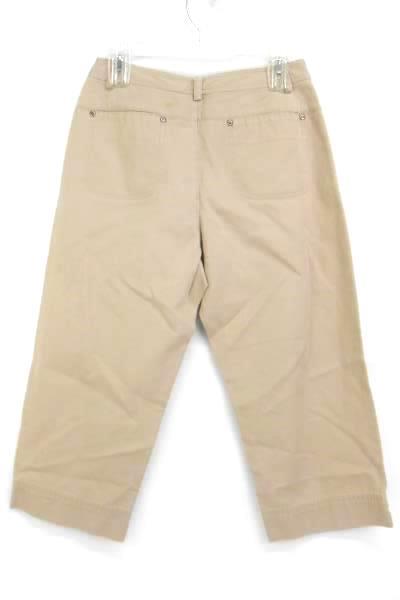 Liz Claiborne Petites Lizwear Jeans Khaki Beige Crop Capri Pants Women's 8P