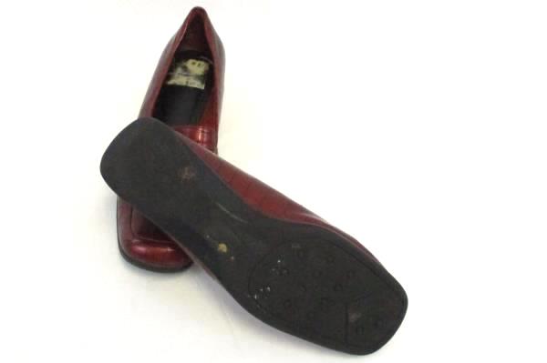 Life Stride Shiny Red Faux Leather Slip On Loafer Shoes Size 8.5