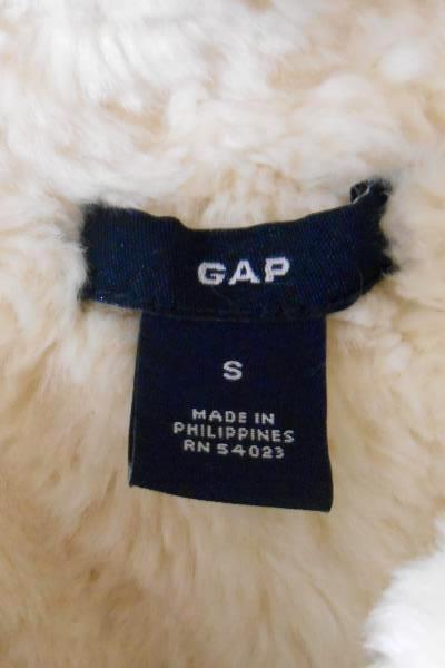 GAP Women's Size Small Hooded Vest Beige Jersey Knit Soft Faux Fur Lined